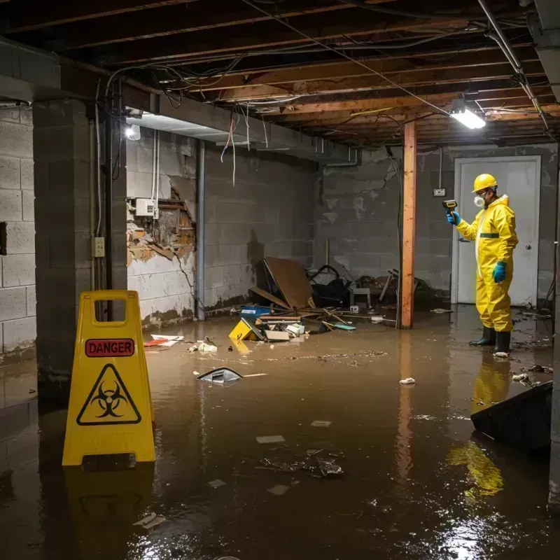 Flooded Basement Electrical Hazard in Bullitt County, KY Property